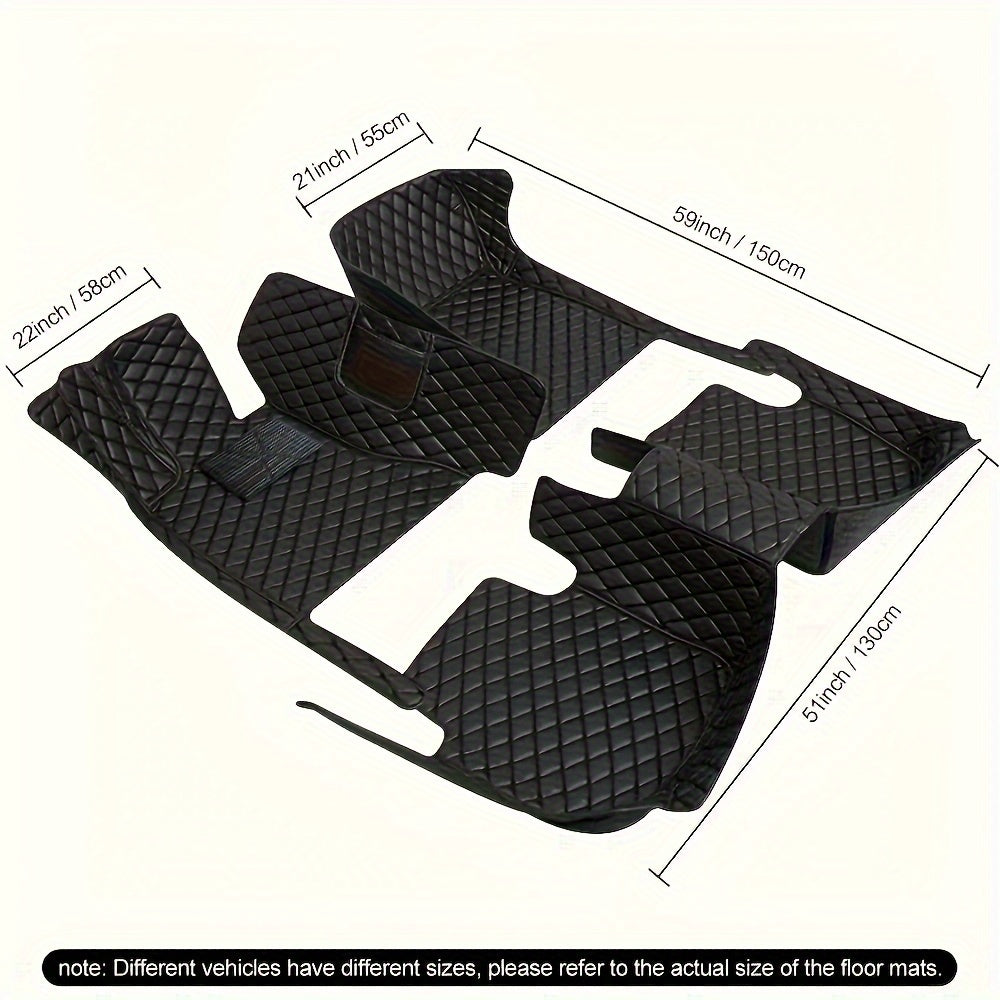 tapetes universales para coche impermeables antideslizantes de diamante para todo tipo de clima, conjunto