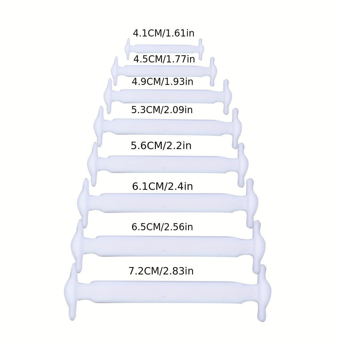 16pcs Unisex Flat Elastic Shoelaces Casual Sneakers Easy Adjustable