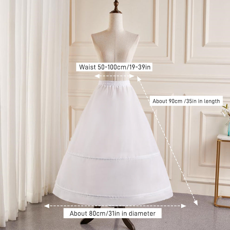 6-Hoop Wedding Dress Petticoat No Tulle Hand Washable Polyester Formal Wear