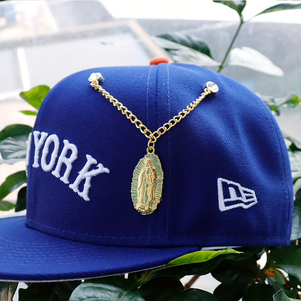 Religious Pendant Hat Chain Pin Set for Baseball Caps Men Accessories