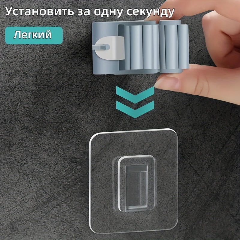 Plastic Wall Mount Organizer with Utility Hooks for Home Storage