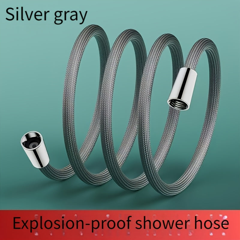 59-Inch Shower Hose with Brass Connector and Anti-Explosion Design Durable Nylon Pipe