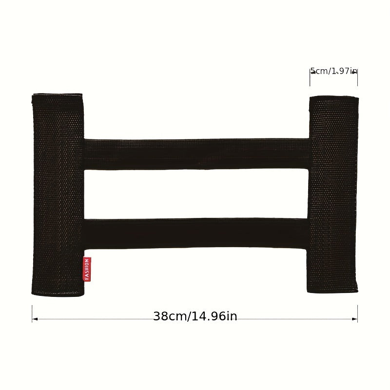 Black Car Trunk Storage Box with Fixing Belt and Plush Lining