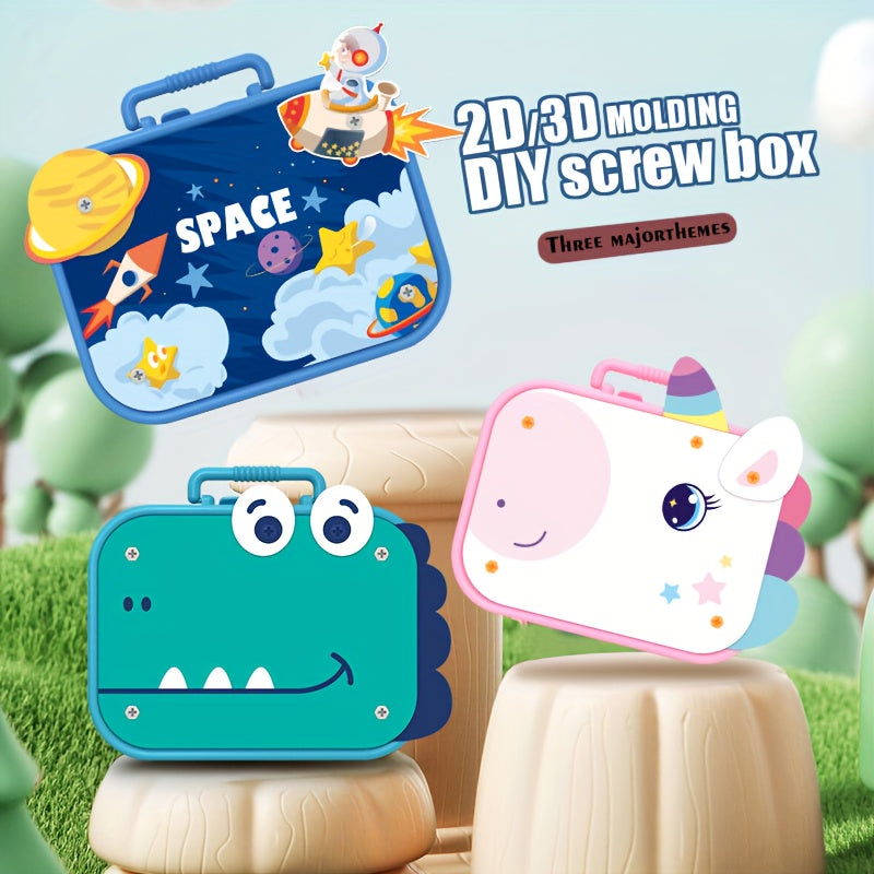 Bolalar uchun ta'limiy o'yinchoq to'plami, vintli va ta'mirlash to'plami bilan, bardoshli qizil plastmassa, qo'l-ko'z muvofiqligini rivojlantiradi