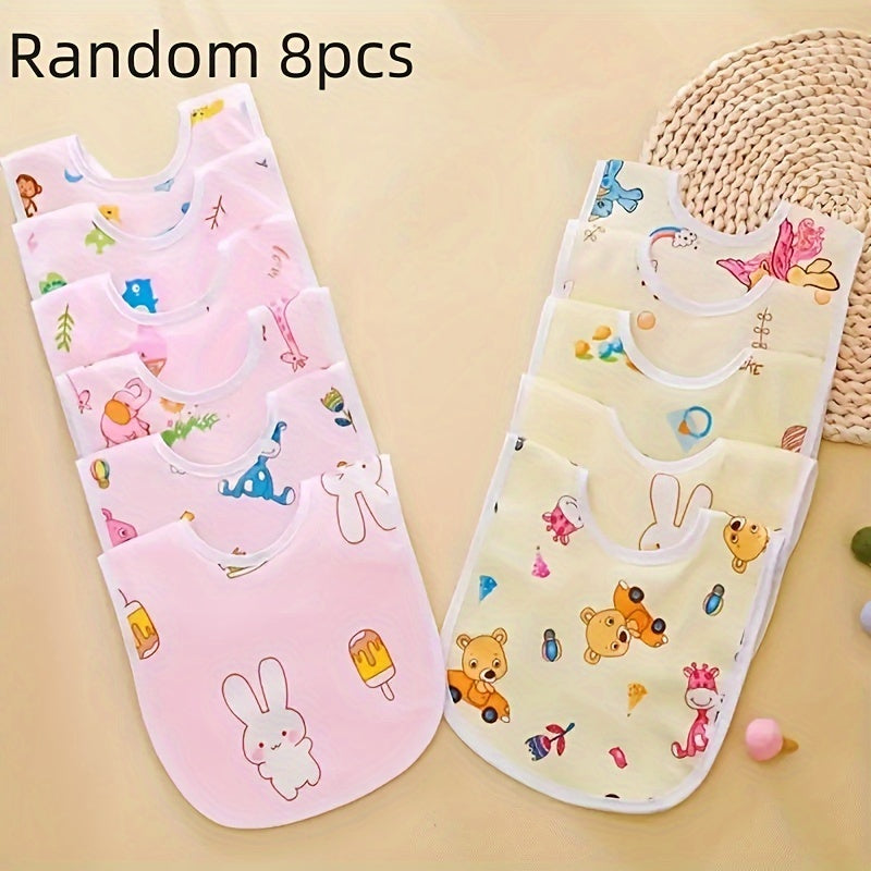 Baby Bib Soft Velvet U-Shaped Waterproof Feeding Bib with Snap Closure