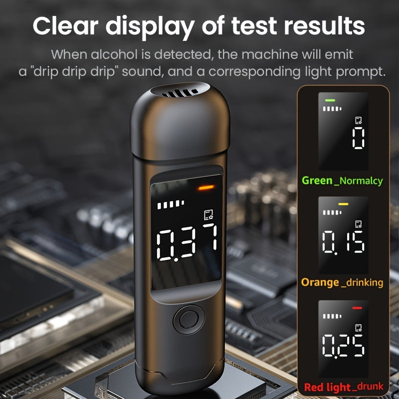 Digital Breathalyzer with LCD Display Rechargeable Type-C Portable Personal Use