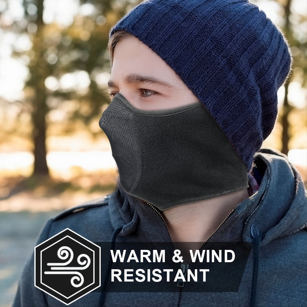 Men's Winter Face Mask and Scarf with Ear Protection for Skiing Cycling Running