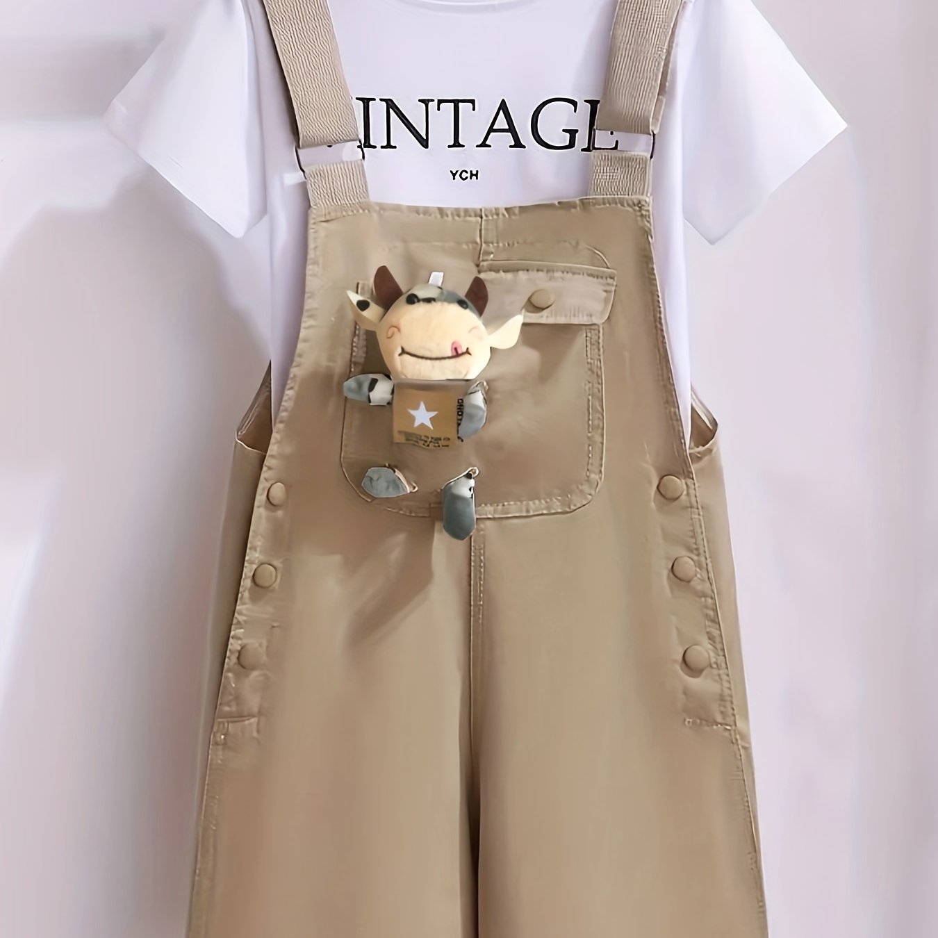 Girls Summer Overalls with Suspenders Lightweight Cotton Casual Outfit for Outdoor Wear
