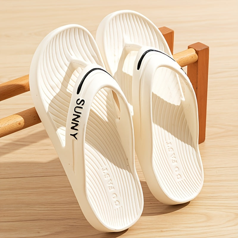 Unisex EVA Flip-Flops Black White Beach Pool Casual Footwear