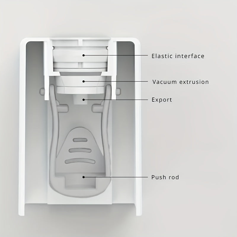 Wall Mounted Plastic Toothbrush and Toothpaste Holder with Suction Cups Bathroom Organizer for Family Dental Hygiene