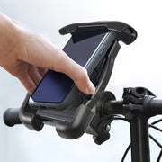 Universal Adjustable Bike Motorcycle Phone Mount Durable ABS Handlebar Clamp for 11.94-17.27cm Smartphones
