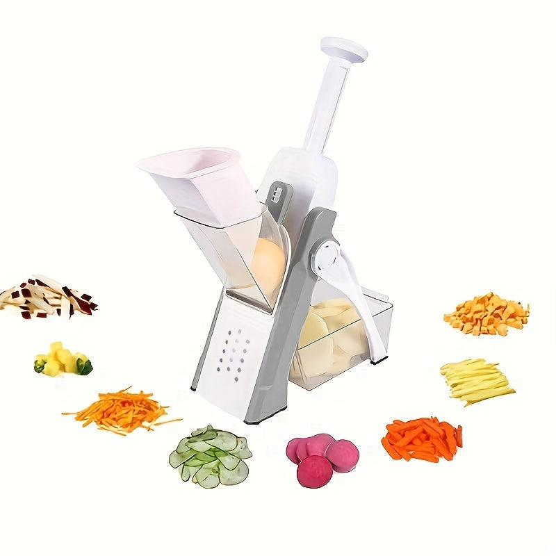 Adjustable Vegetable Slicer and Chopper with Stainless Steel Blade for French Fries and Salad