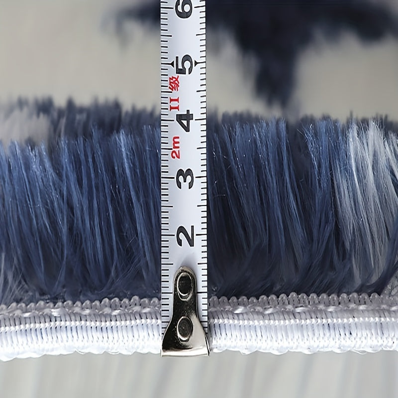 Alfombra de área de seda con patrón de estrella nórdica, felpa suave, antideslizante, lavable