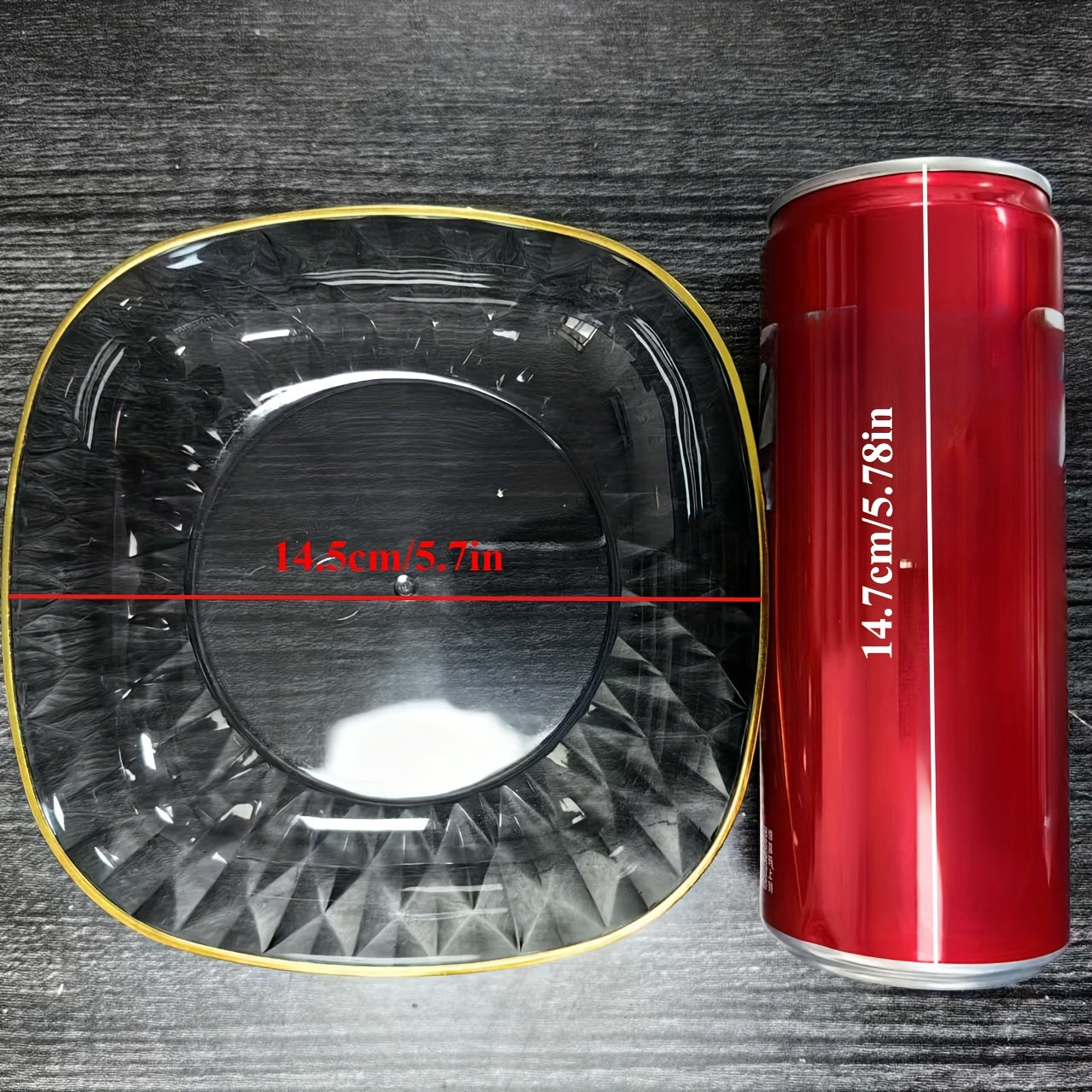 Luxury Transparent Bone Spitting Dish Set for Snacks and Fruits, Food Grade Material