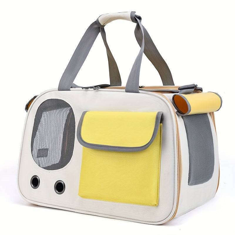Lightweight Breathable Durable Foldable Cat Carrier with Zipper Closure