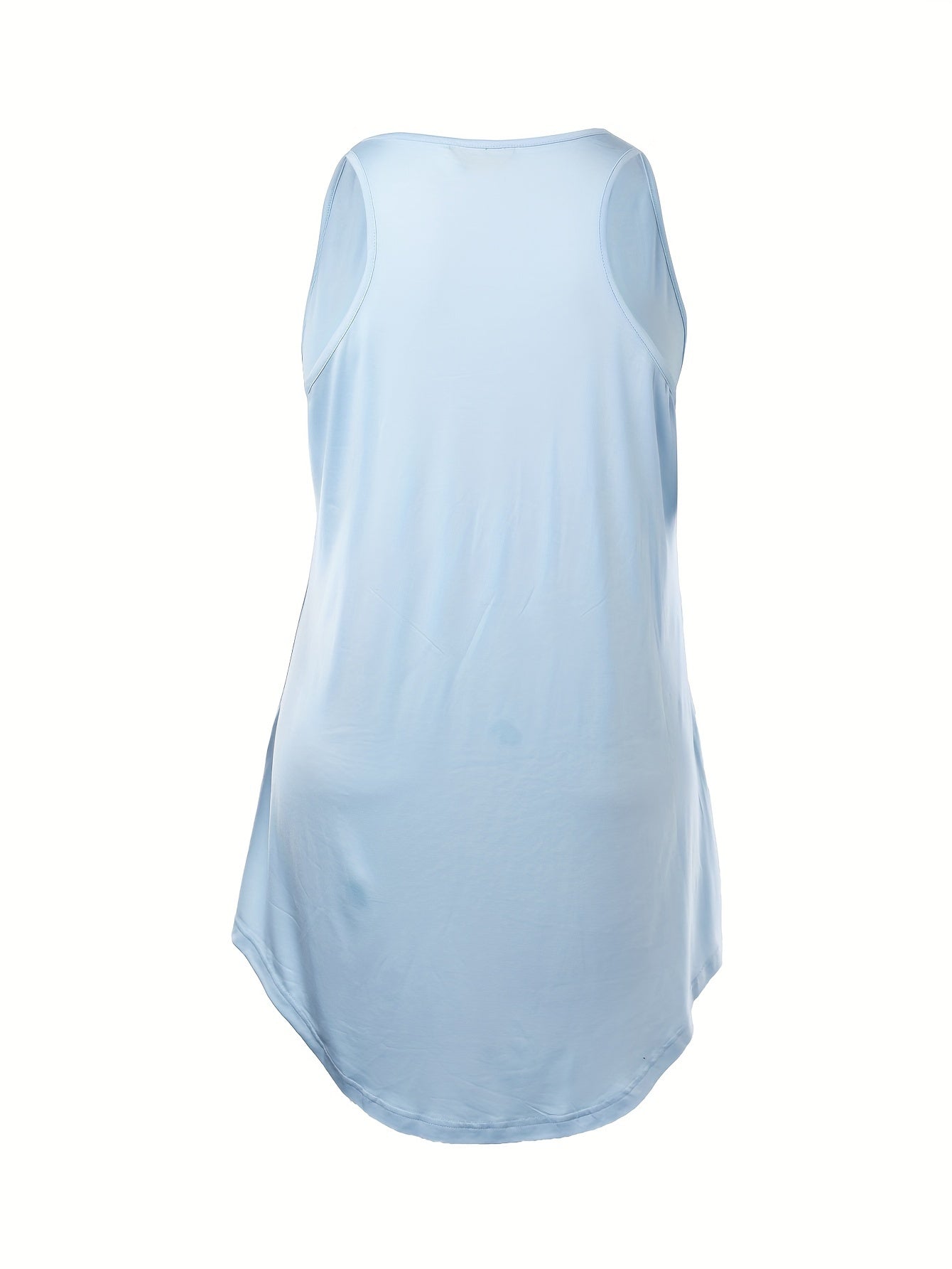 Plus Size Women's Nightdress Casual Sleeveless Scoop Neck Sleep Dress