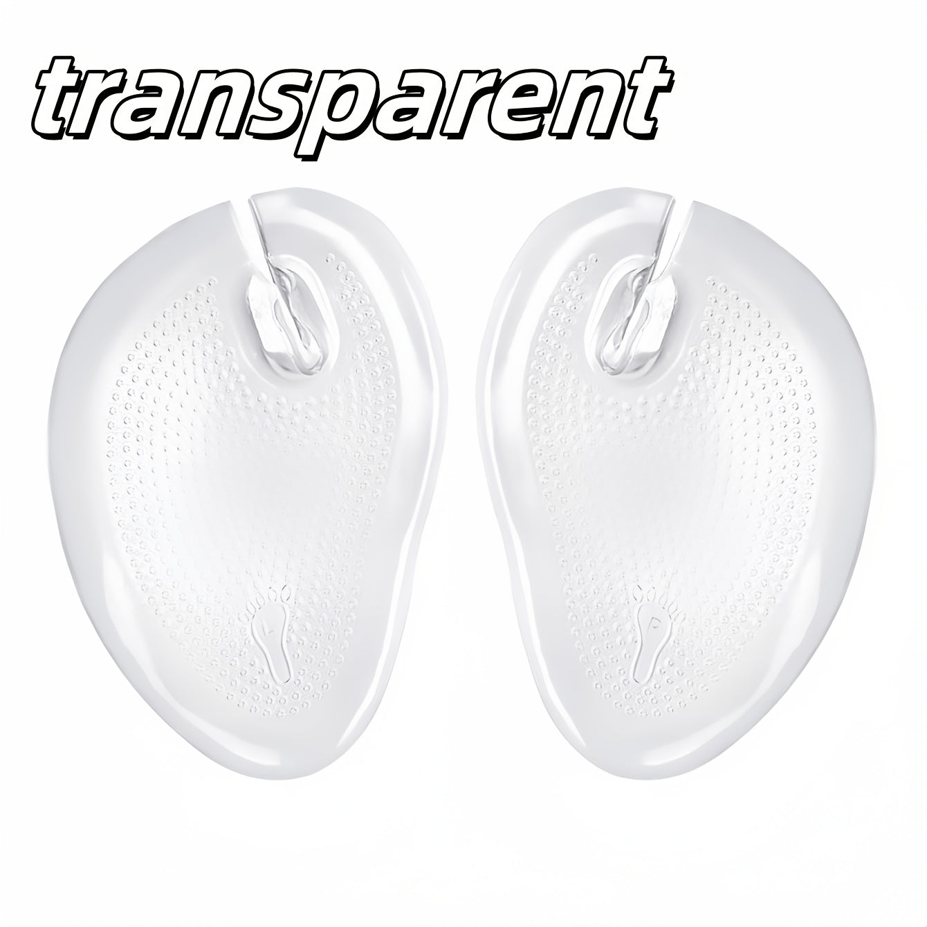 Unisex Transparent Silicone Toe Pads Non-Slip Comfort for Herringbone Shoes