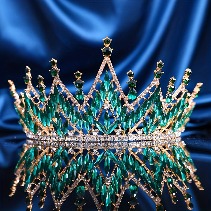 Vintage to'yli tiara alloy kristal taqini romantik qirolicha uslubi ayollar uchun