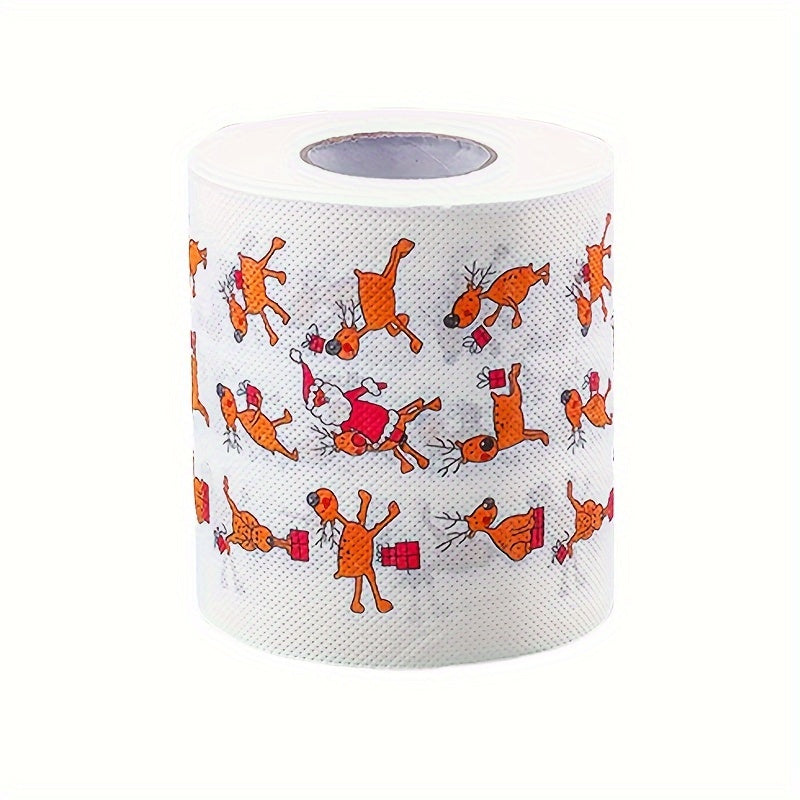 Рождественская туалетная бумага гипоаллергенная 100% чистая древесная масса быстрорастворимая впитывающая