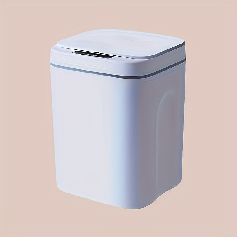 Portable smart trash can with touch sensor lid no battery needed for home office use