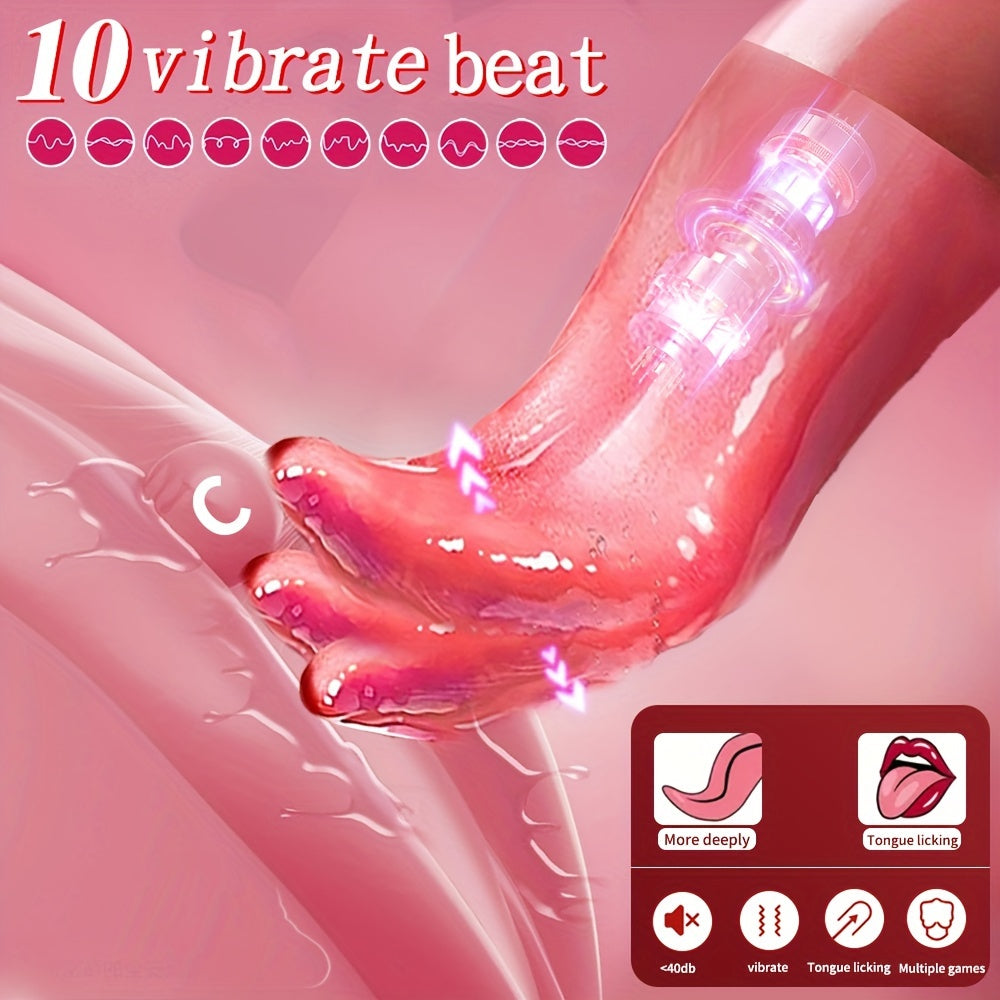 Female Tongue Vibrator Mini Wireless Rechargeable Clitoral Stimulator
