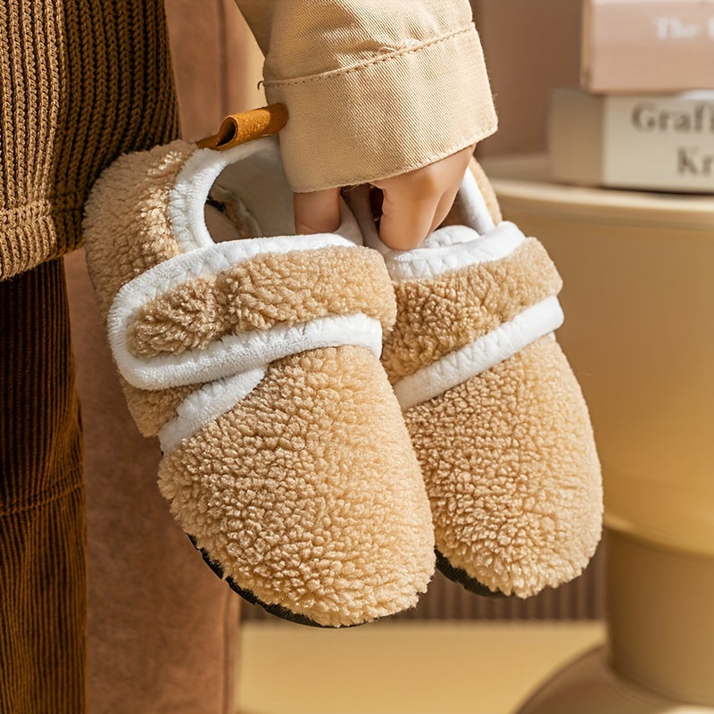 Kids' Winter Cotton Slippers for Boys and Girls Non-Slip Indoor Shoes Warm Cozy Toddler Baby