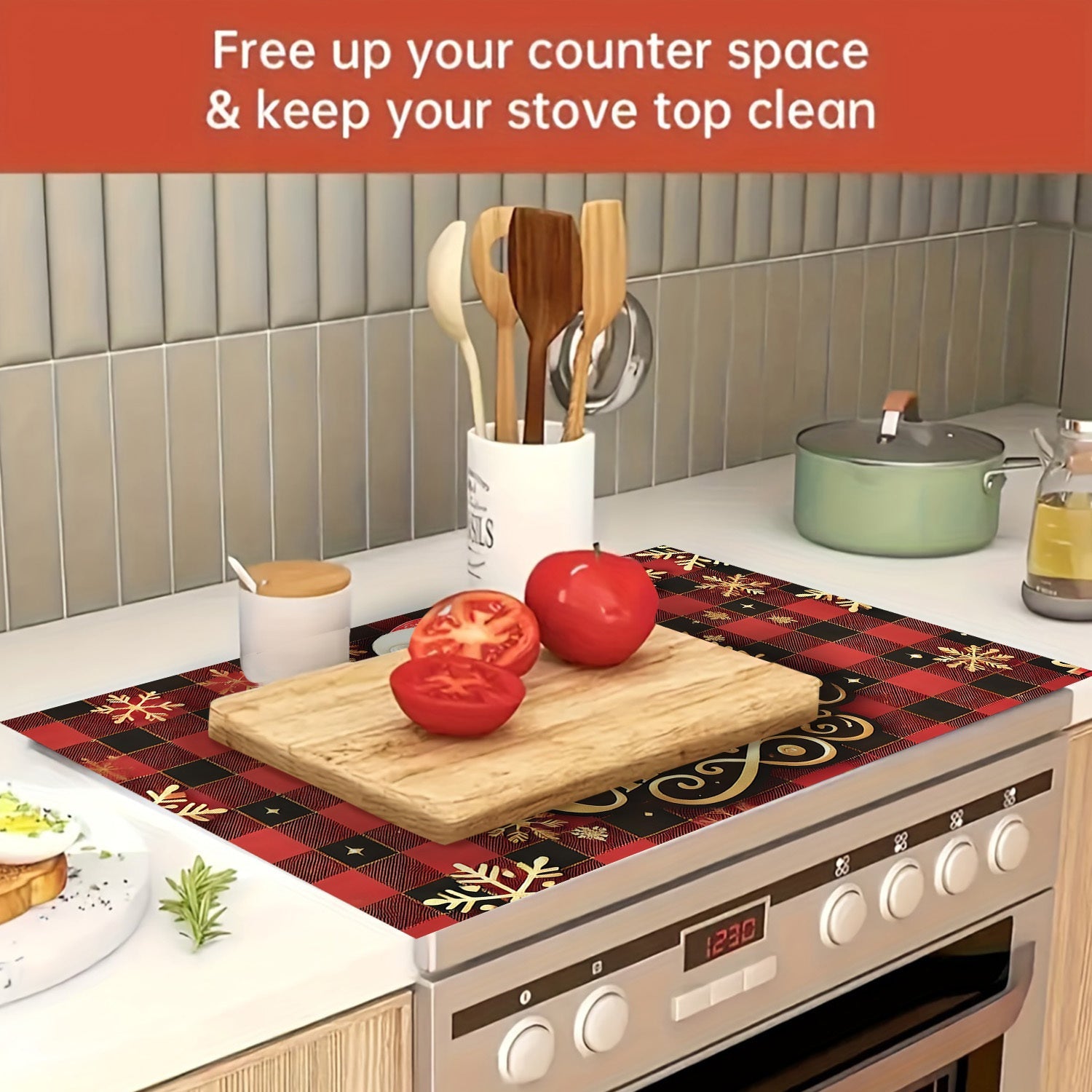 Anti-Slip Waterproof Stove Top Cover for Electric Glass Cooktops and Washers