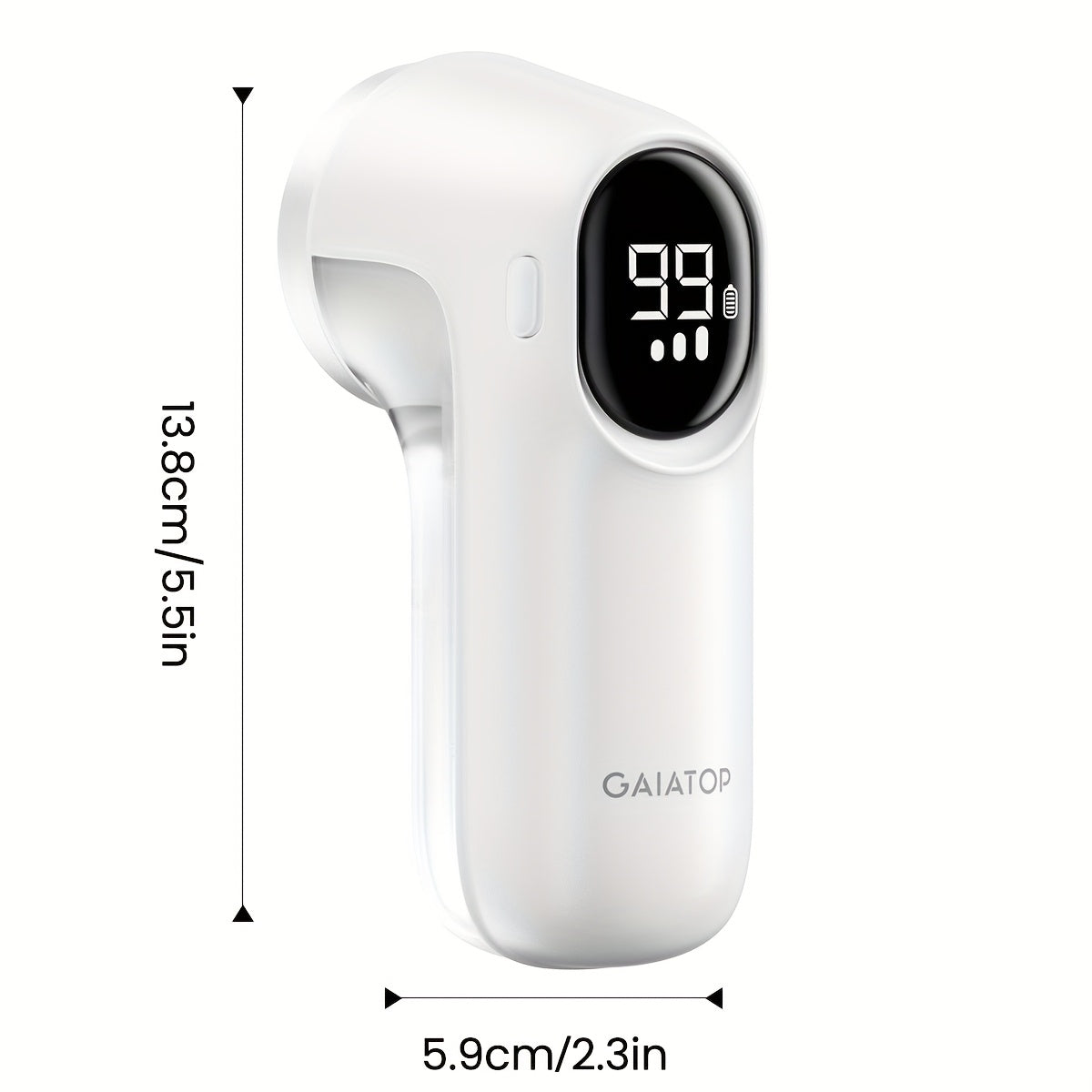 Fabric Shaver with Digital Display and Brush for Clothes Sofa Bedding White