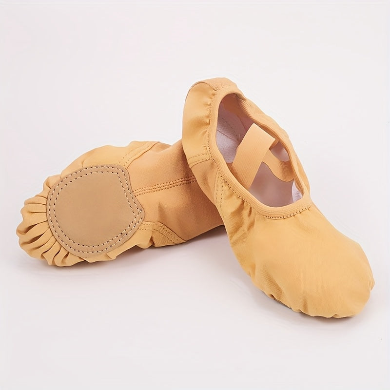Women's Stretchy Fabric Ballet Pointe Shoes Soft Sole for Dance and Yoga