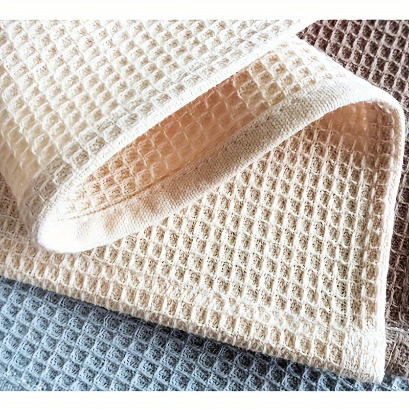 Ultra Absorbent Waffle Weave Cotton Dish Towels Set for Kitchen Cleaning and Drying