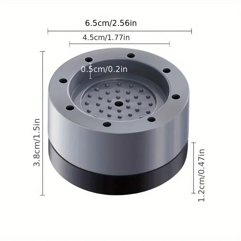 4 ta anti-vibratsiya plastik halqa oyoq yostiqchalari, sirpanmaydigan muzlatgich asoslari to'plami