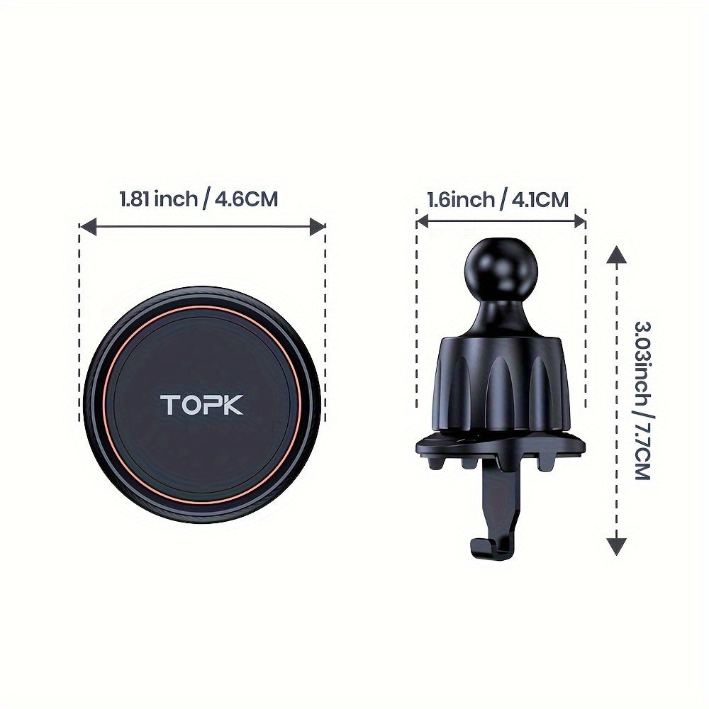 Magnitli avtomobil telefon uchun tutqich, kuchli metall tokcha, vent montaj uchun telefon