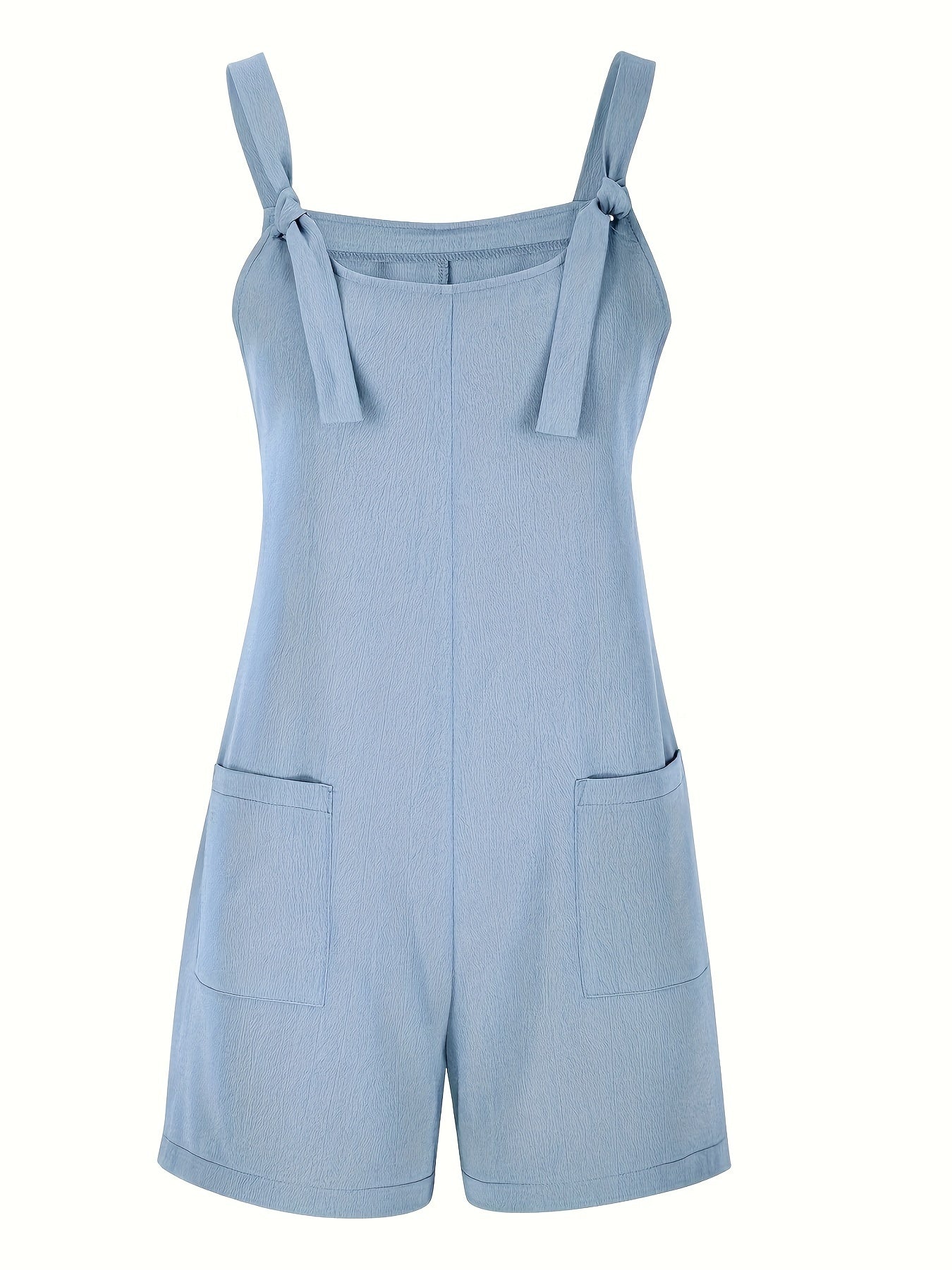 Women's Polyester Jumpsuit with Pockets Square Neck Summer Fall