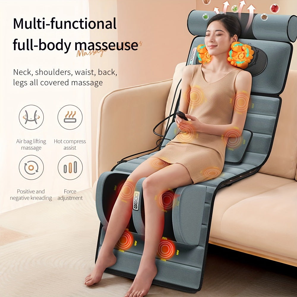 Full-Body Massage Mat with Heat Foot Vibration 9 Settings 3 Timer