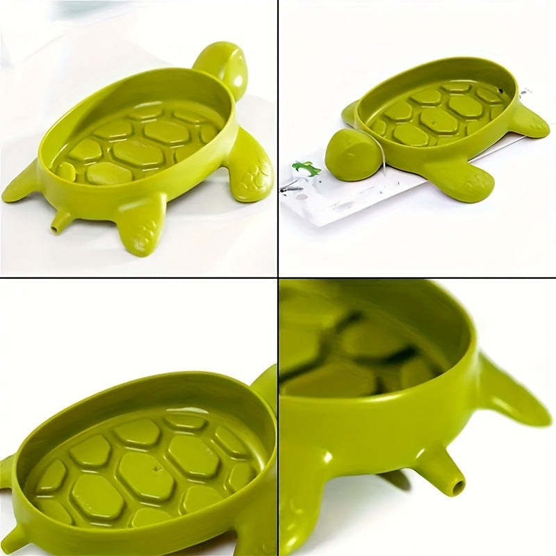 Turtle-Shaped Soap Dish Plastic Drainage Bathroom Accessory