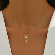 18K Gold Plated Stainless Steel Zodiac Pendant Necklace Minimalist Astrology Jewelry for Birthdays or Mother's Day