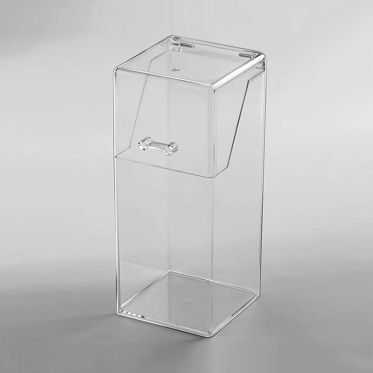 Clear Acrylic Desk Organizer with Lid for Makeup Brushes and Pens
