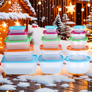 5-Piece Large Capacity Plastic Storage Containers with Lids BPA-Free Dishwasher Safe Kitchen Organizer