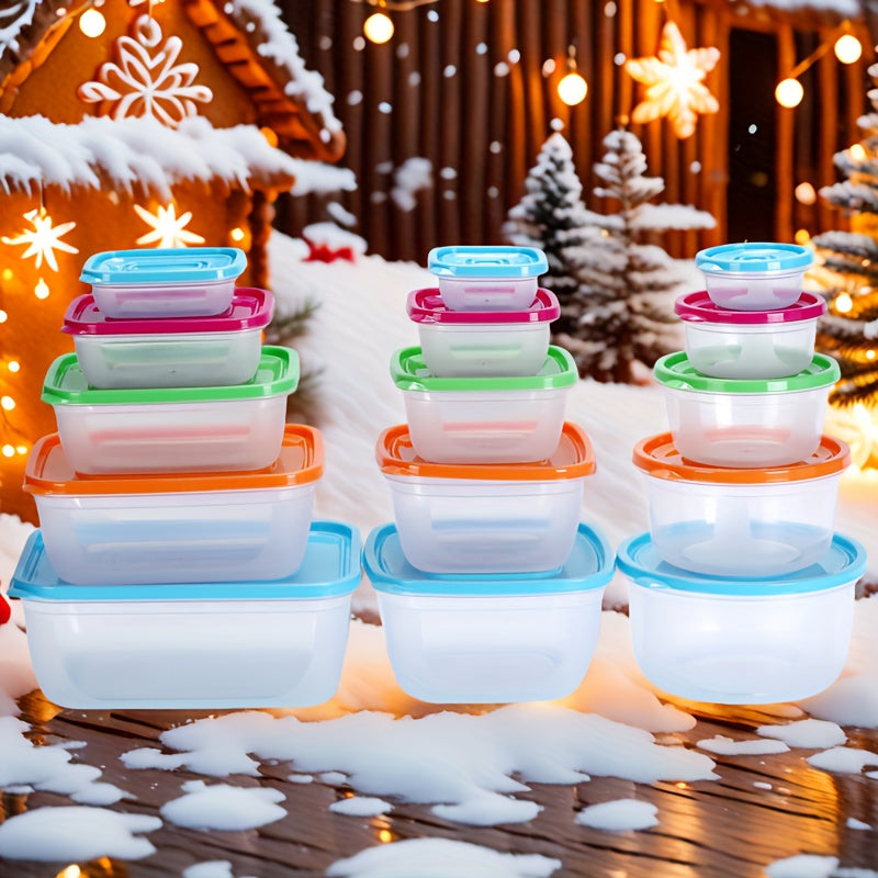 5-Piece Large Capacity Plastic Storage Containers with Lids BPA-Free Dishwasher Safe Kitchen Organizer