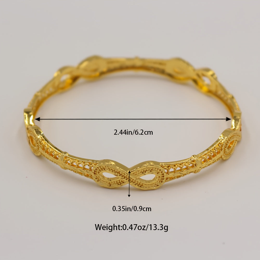 Gold-Plated Alloy Bangle Set for Women Ethnic Jewelry Gift Elegant