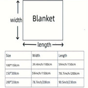 Cozy Flannel Fleece Blanket for Sofa Bed Car Knit Polyester All Seasons