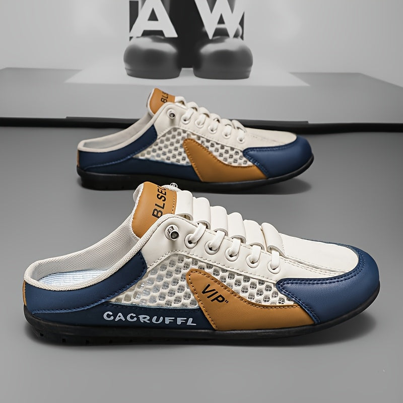 Erkaklar uchun tasodifiy qulay poyabzal, nafas oladigan to'r, sirpanmaydigan taglik, bog'ichli dizayn, engil sun'iy taglik va mato ichki qismi bilan, ochiq havoda yurish, lagerda qolish va kundalik kiyish uchun mukammal.