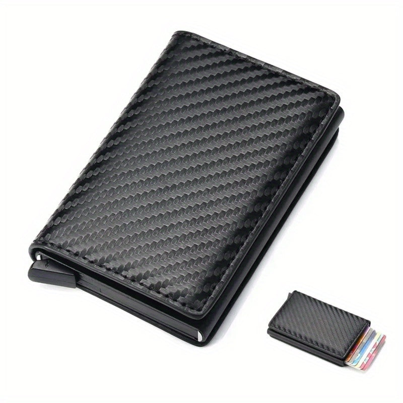 Men's RFID-Blocking Aluminum Alloy Wallet with Multiple Card Slots and Sleek Metal Design