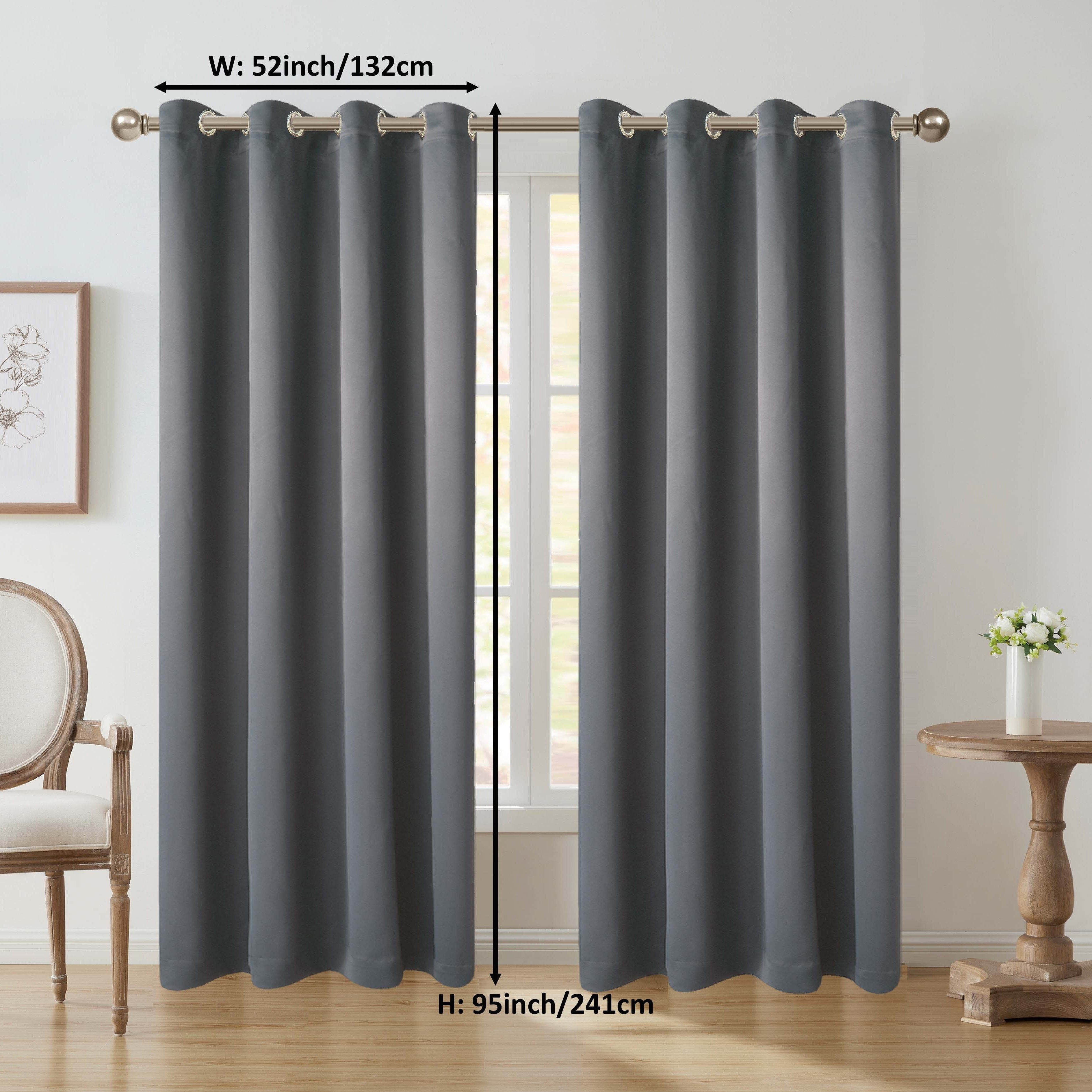 Blackout Curtain with Iron Rings Indoor Use 180g Dark Fabric