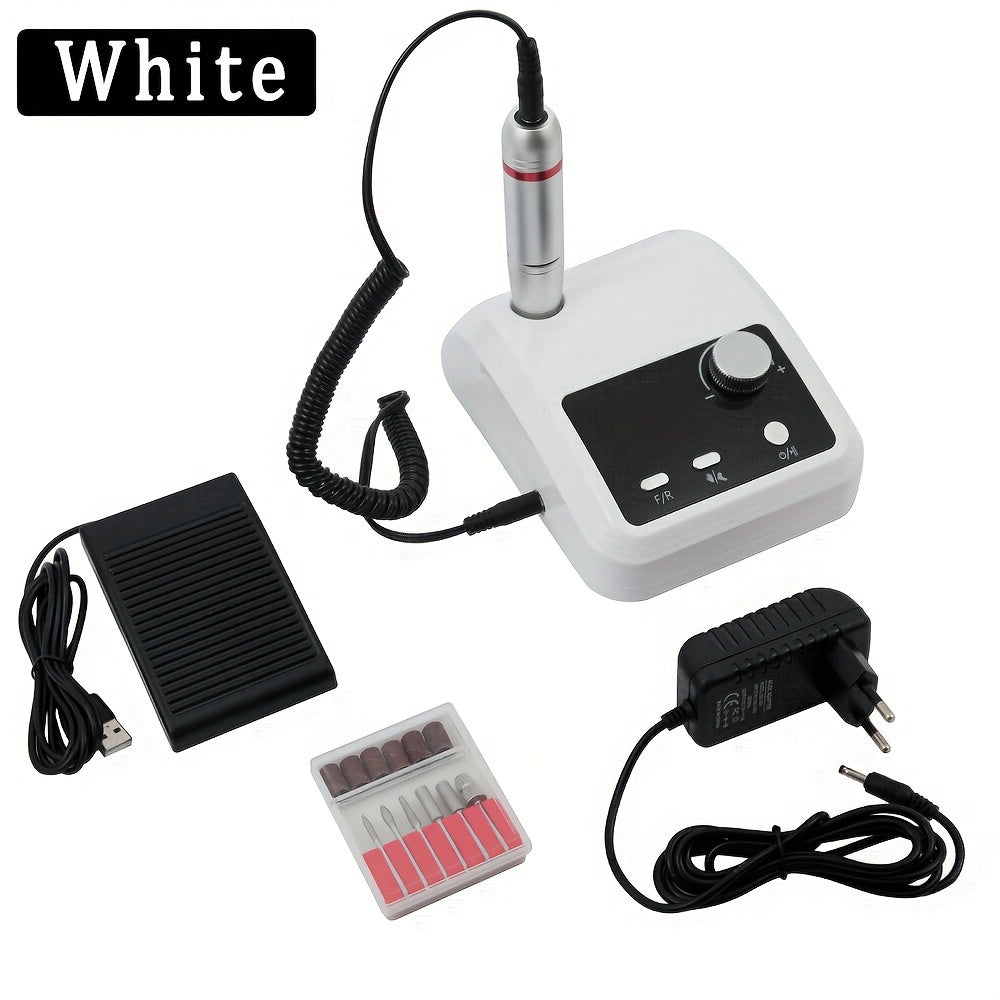 High-Speed Electric Nail Drill for Manicure Pedicure with HD Display and Accessories
