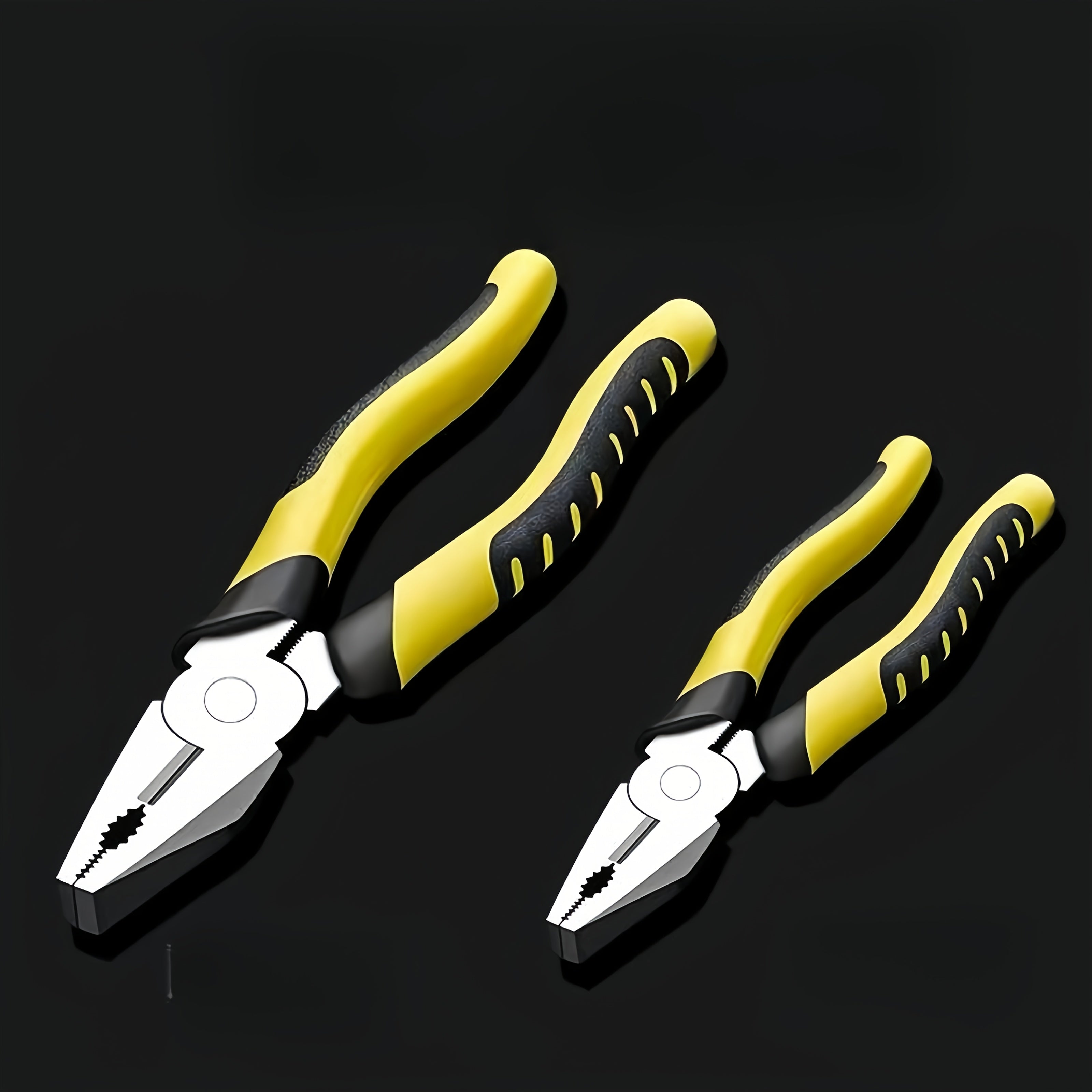 Juego de 3 alicates de acero de grado industrial, kit de herramientas multifuncionales para electricistas