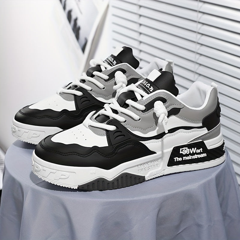 Men's Low-Top Skate Shoes Durable Non-Slip Casual Sneakers for All Seasons