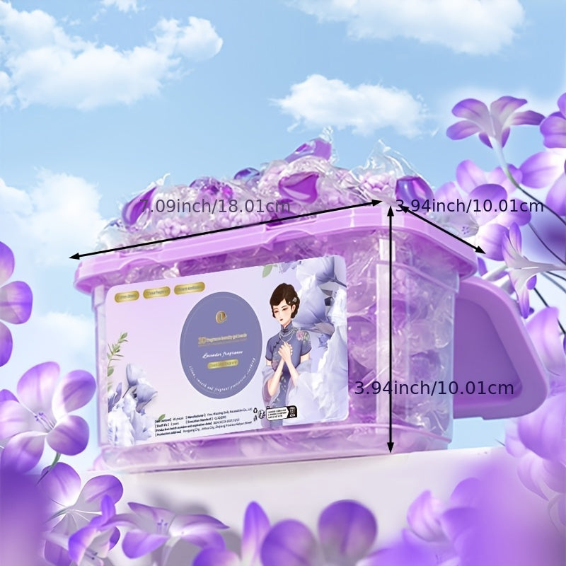 Pods de detergente para ropa de 80 unidades, 3 en 1, limpieza profunda, con fragancia, ingredientes naturales