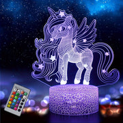 Unicorn Night Light with Celestial Shine 3D Illusion Touch Control USB Powered
