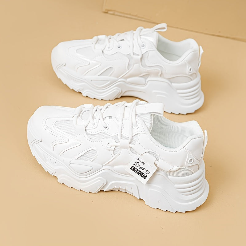 Women's White Breathable Sneakers Casual Running Walking Shoes